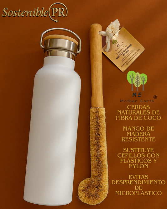 Drinkware Cleaning Brush/Wood handle and Coconut Bristles