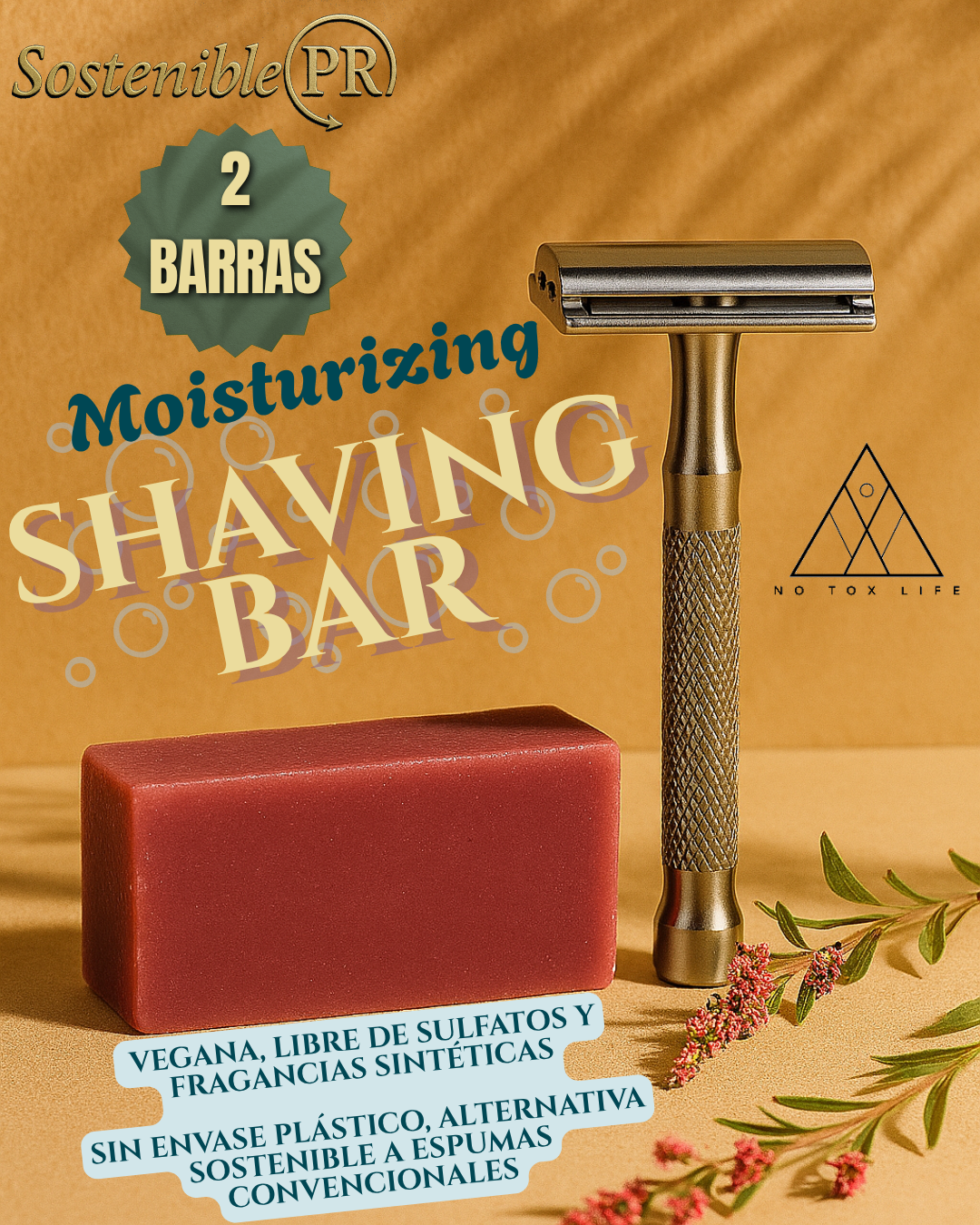 Moisturizing Shaving Bar-Barra de afeitar.