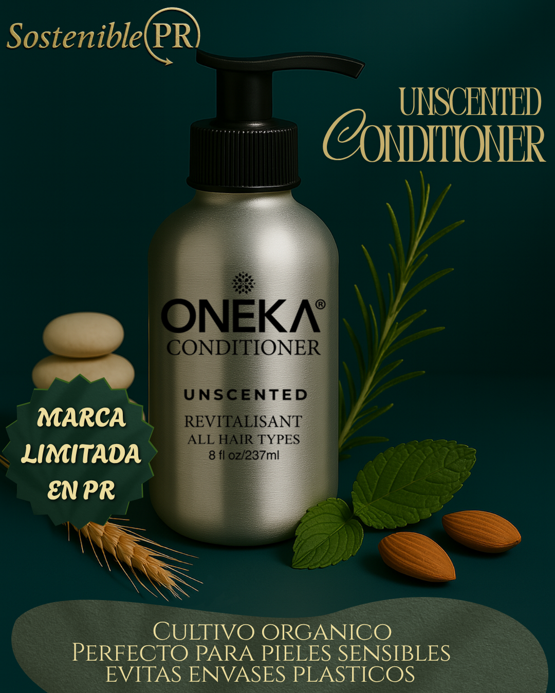 Oneka Conditioner Unscented (8oz Recyclable Bottle)