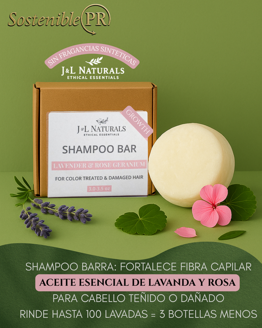 Shampoo en Barra – Lavender & Rose Geranium (Strength – Fortalecimiento)
