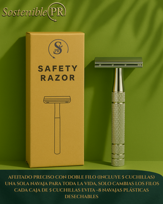 Afeitadora Clásica de Doble Filo Color Metalico - Double Edge Safety Razor