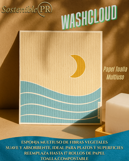 WASHCLOUD® – Papel Toalla de Cocina (reemplaza 17 rollos de papel toalla)