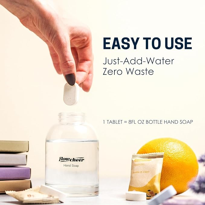 Tabletas Concentradas para Jabón de Manos – Flowcheer (8oz) (PACK 4)