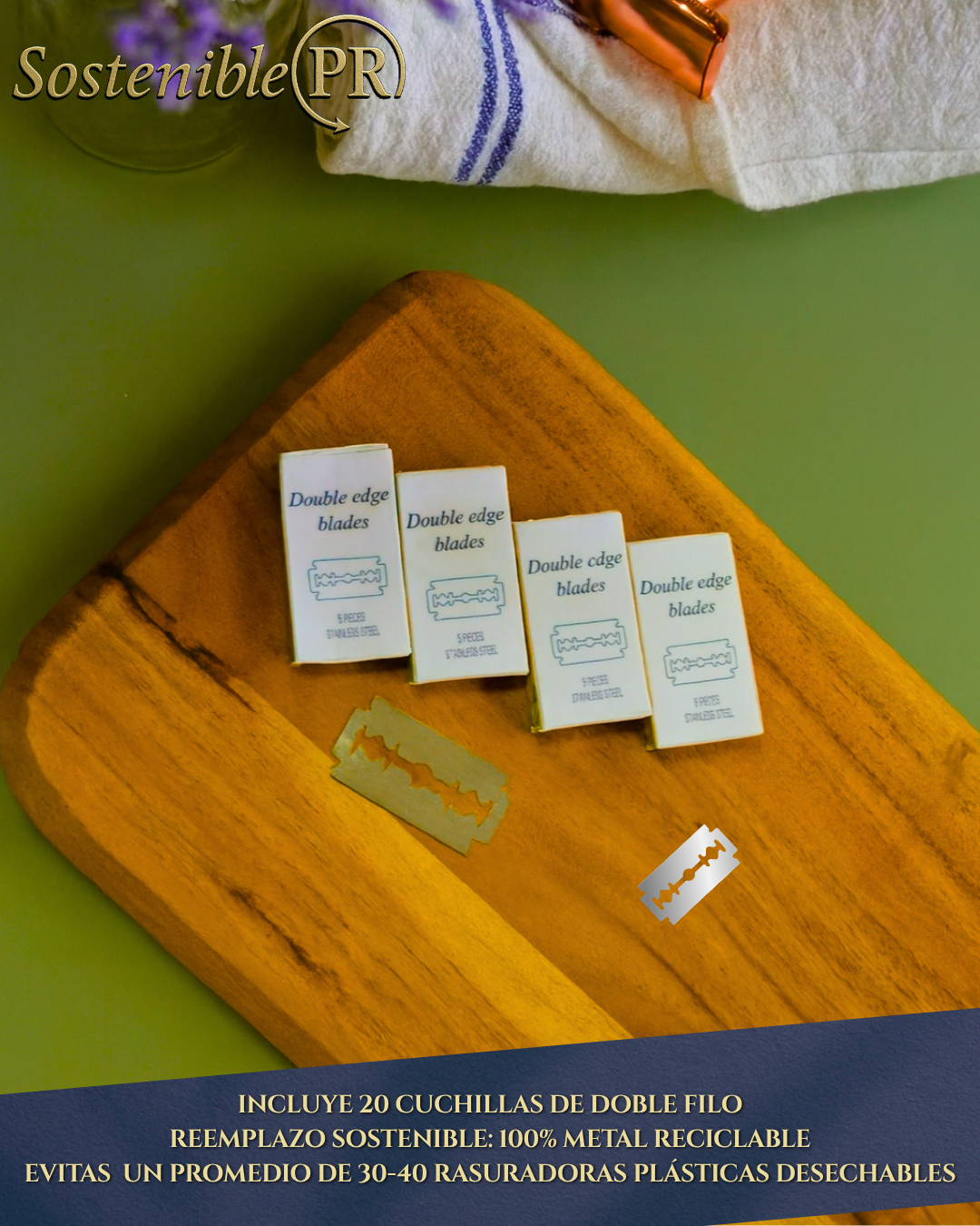 2 Paquetes de Repuestos para Navajas Safety Razor (20)