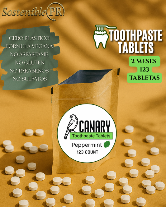 Tabletas de Pasta Dental de Menta - 2 Meses (123 tabletas)