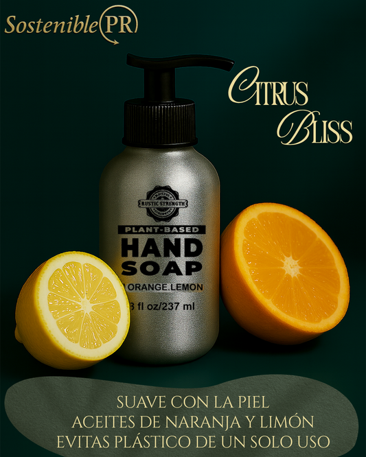 Hand Soap – Citrus Bliss (Rustic Strength/8oz Recyclable Bottle)