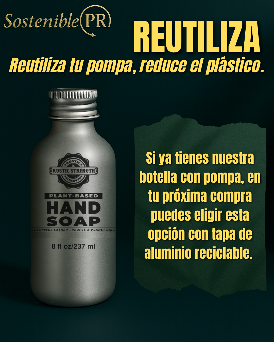 Hand Soap – Citrus Bliss (Rustic Strength/8oz Recyclable Bottle)